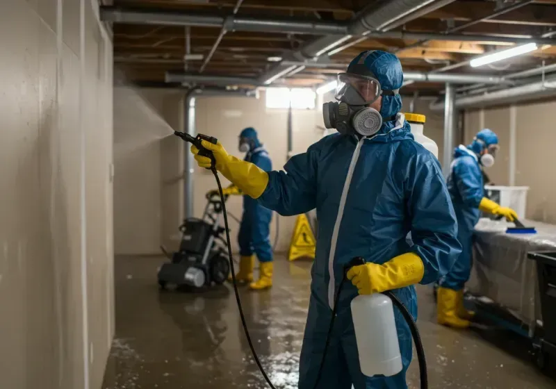 Basement Sanitization and Antimicrobial Treatment process in Riverview, FL