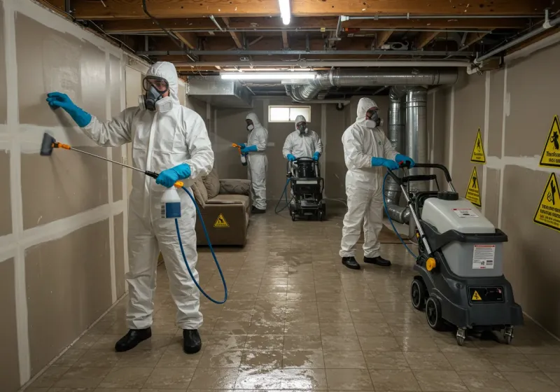 Basement Moisture Removal and Structural Drying process in Riverview, FL